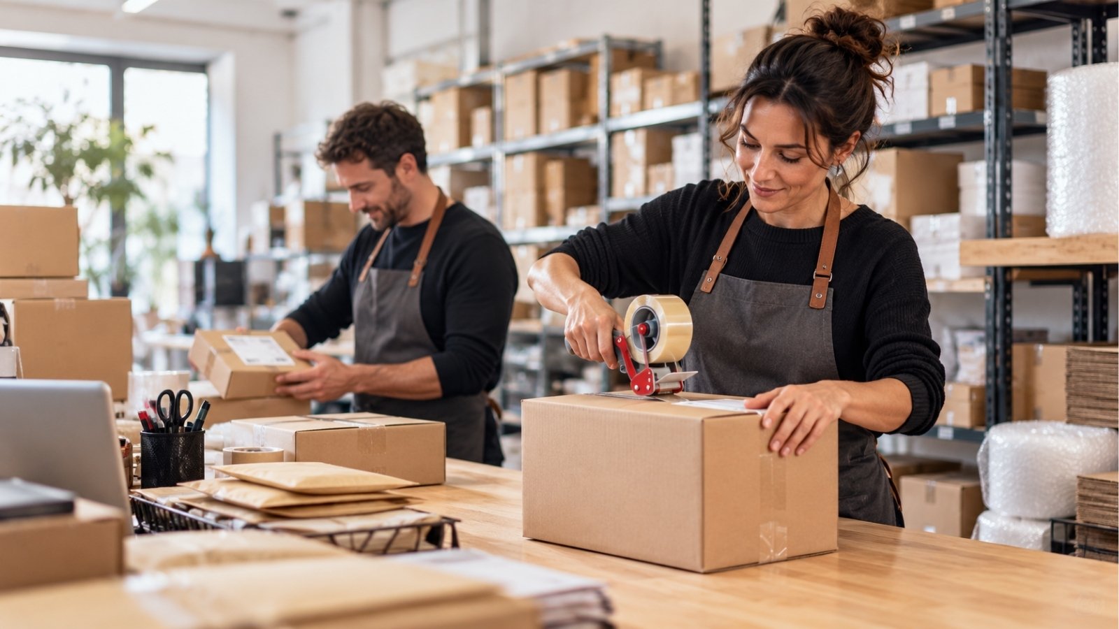 Préparation et emballage de commandes professionnelles